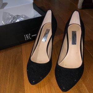 INC Black sparkly heels